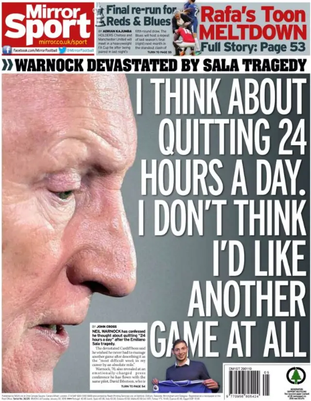 Daily Mirror back page