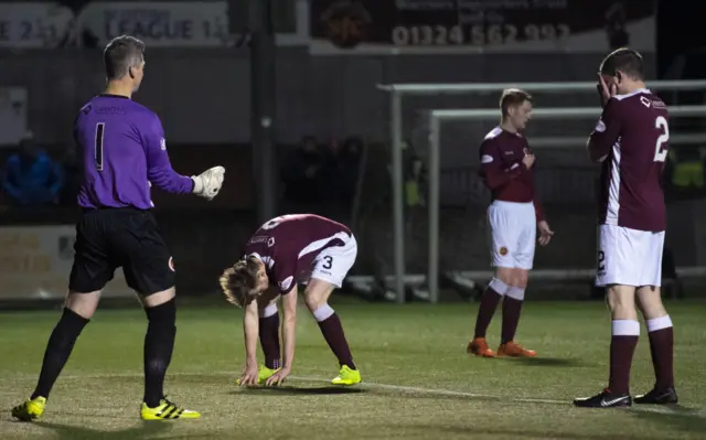 Stenhousemuir's Ruaridh Donaldson is left disappointed