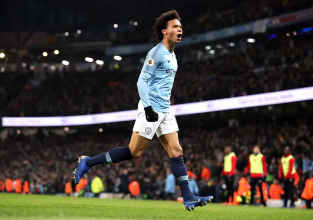 Leroy Sane celebrates