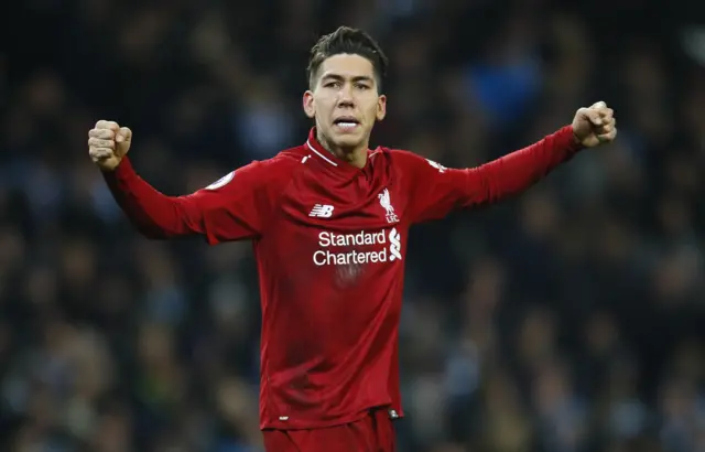 Roberto Firmino celebrates