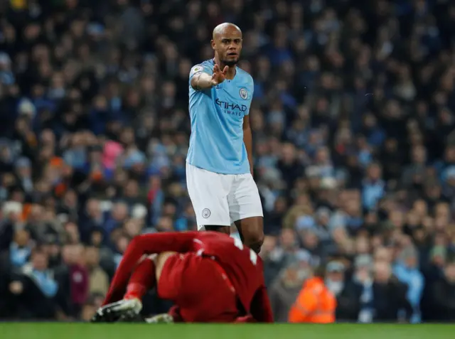 Vincent Kompany is booked