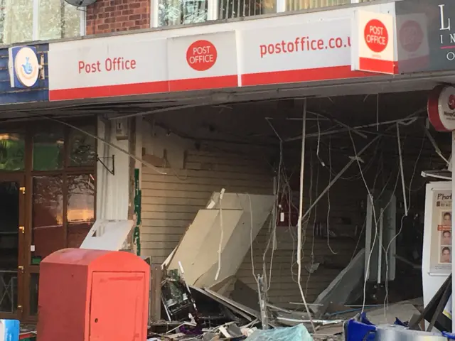 Damage at Spondon Post Office