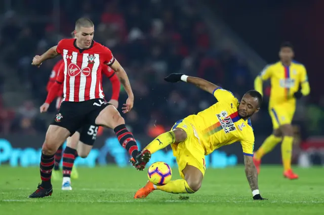 Jordan Ayew and Oriol Romeu