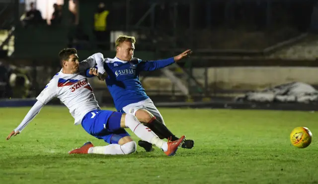 Kyle Lafferty makes it 3-0 to Rangers