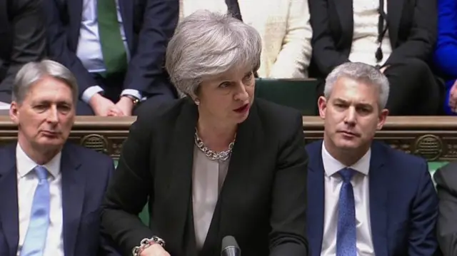 Theresa May speaking at Prime Minister's Questions