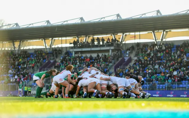 Ireland in a scrum at Energia Park