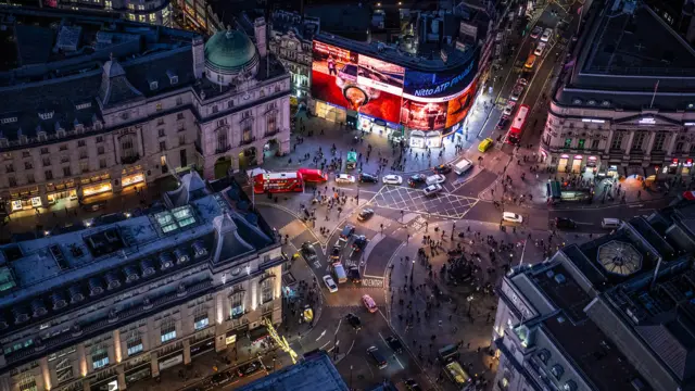 Piccadilly Circus at night