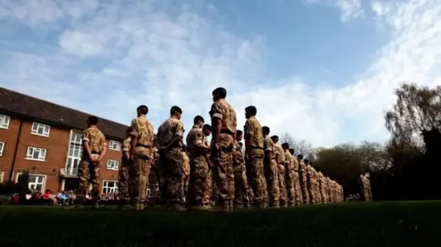 Personnel at Tidworth barracks