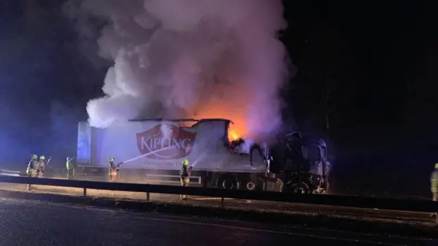 Lorry fire