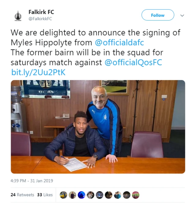 Fake Falkirk tweet