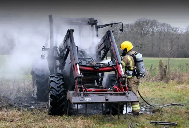 Tractor fire