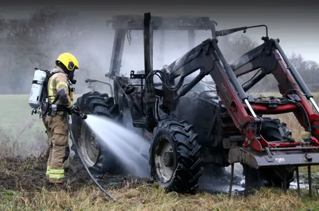Tractor fire