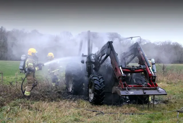 Tractor fire