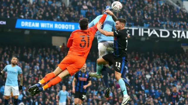 Jon Taylor, John Stones and Ederson