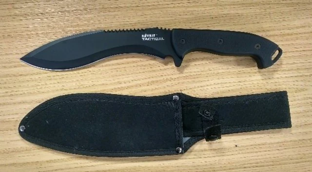 Black knife and case