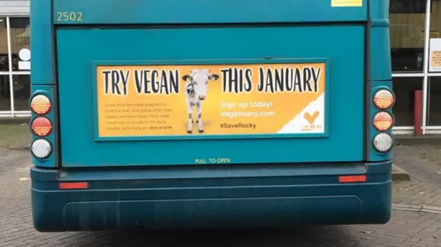 The advert on a bus