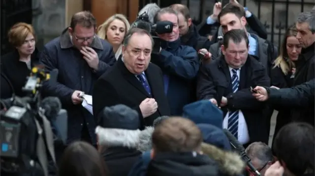 Mr Salmond told journalists he was sad that it had been necessary to take the Scottish government to court