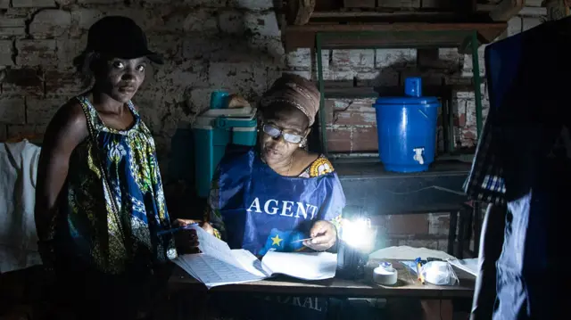 People counting votes