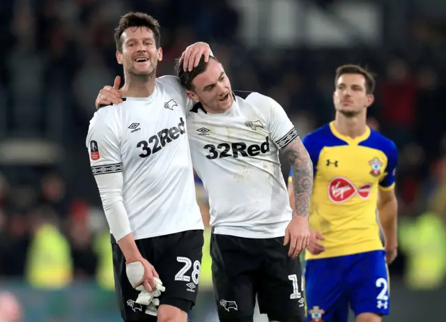 Derby County draw against Southampton