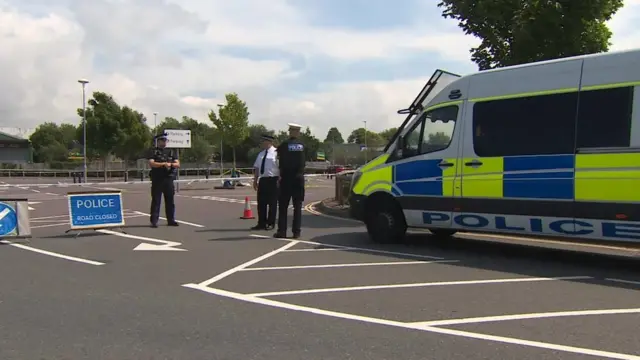 Supermarket stabbing scene