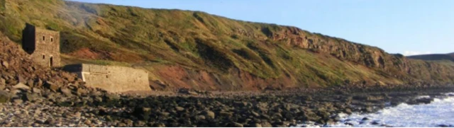 St Bees coastline with ruined mine