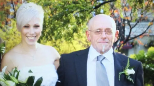 Lesley and her father Michael Duff