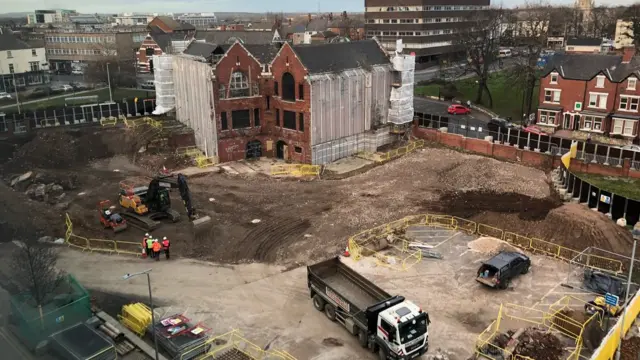 The current building site