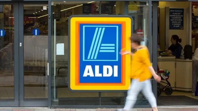 An Aldi sign outside a store