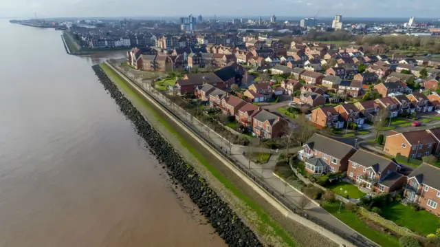 Aerial shot of part of Hull