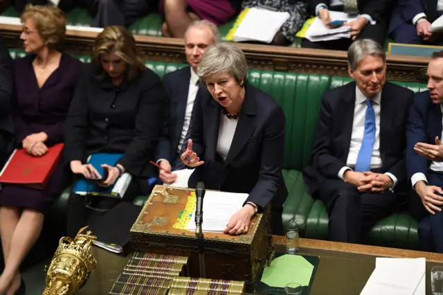 Theresa May addresses the Commons