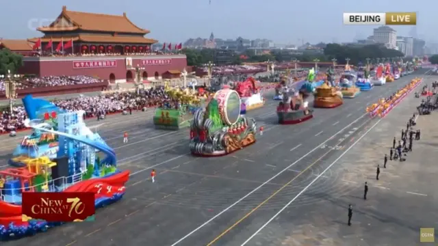 Floats at China parade