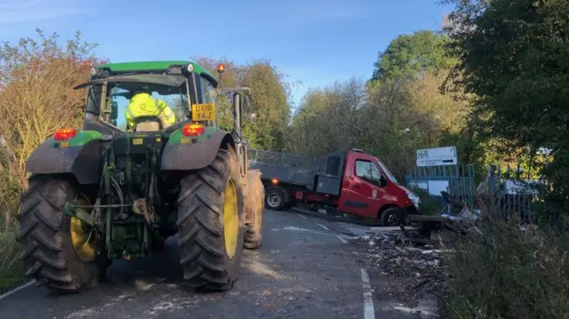 Fly-tipped waste