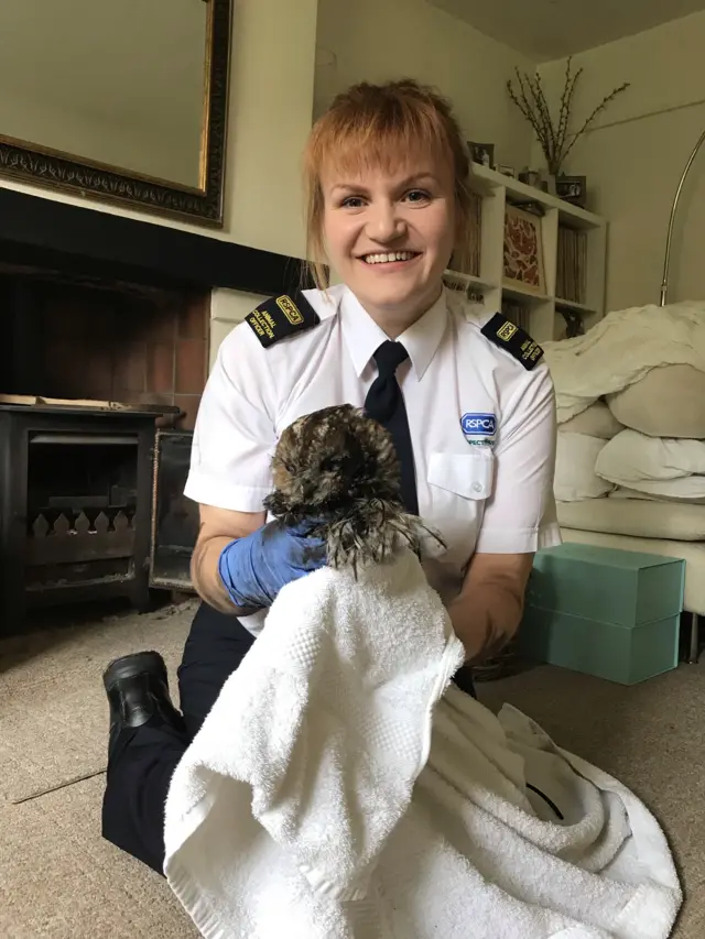 Hayley Day with owl