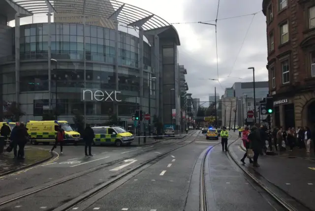 Scene outside the Arndale Centre