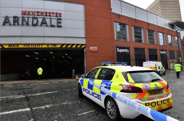 Police outside Manchester Arndale