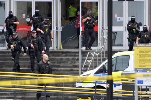 Armed police at Manchester Arndale