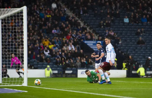 John McGinn claims the first goal