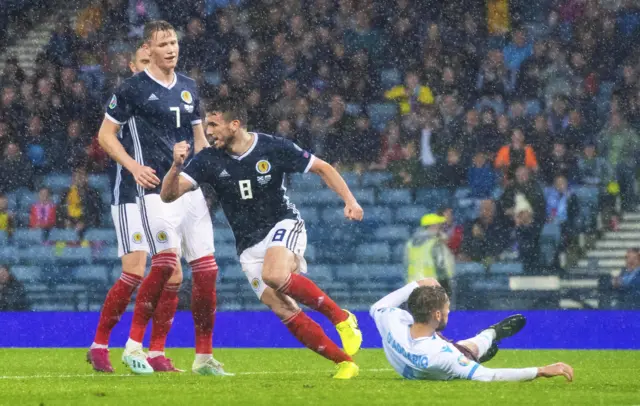 John McGinn celebrates scoring