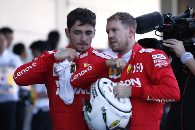 Leclerc and Vettel