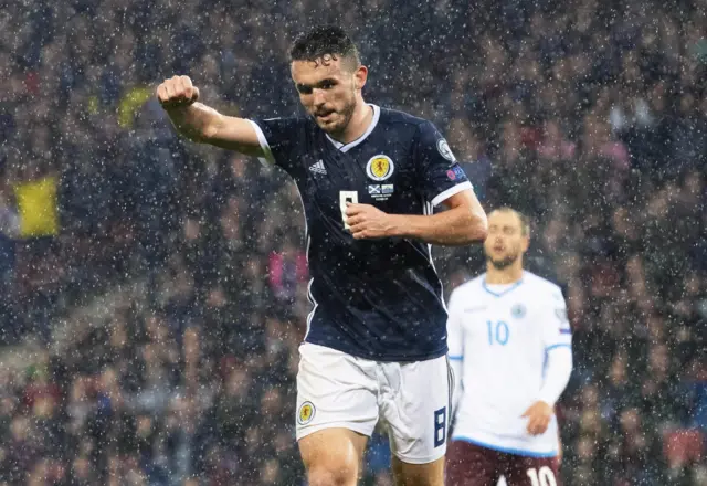 John McGinn celebrates