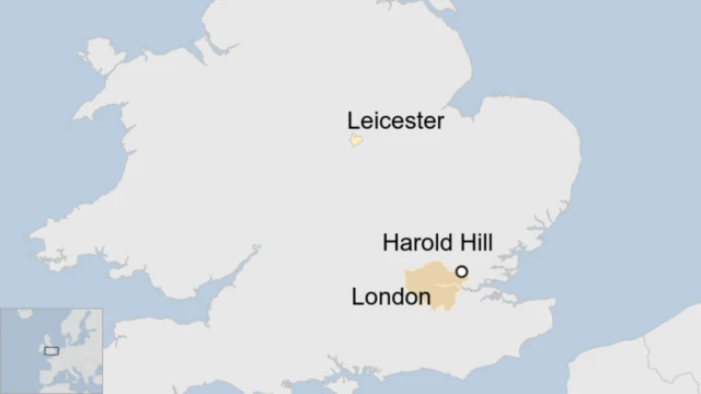 Map of Leicester to London