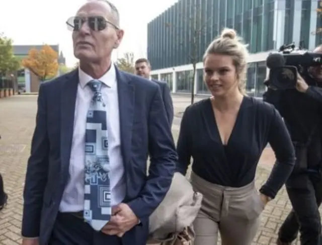 Paul Gascoigne arrives at court