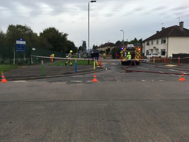 Bus fire in Leicester