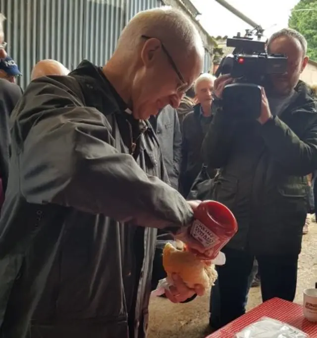 Archbishop with bacon bap