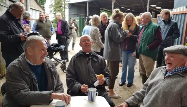 Archbishop with farmers