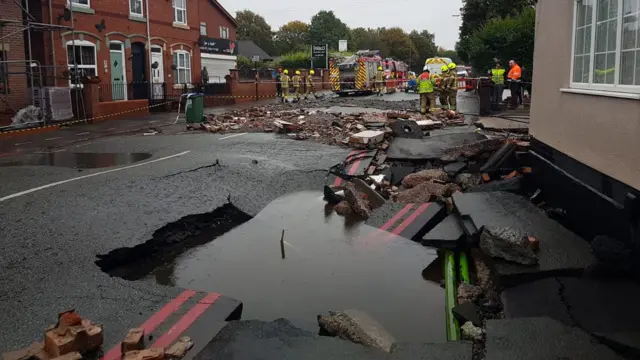 Damaged road