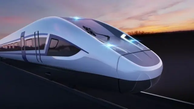 Artist's impression of HS2 train