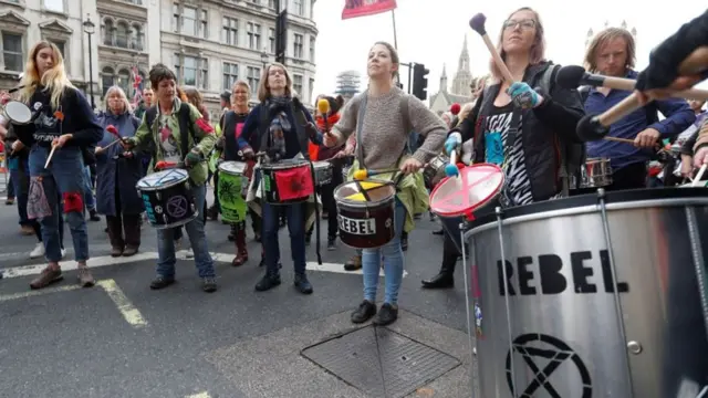 Extinction Rebellion campaigners in London this month