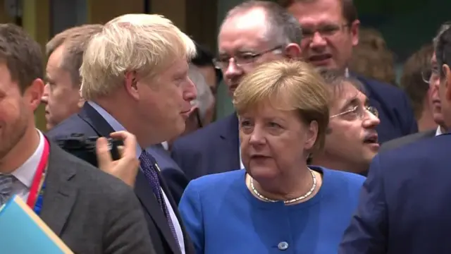 Boris Johnson and Angela Merkel