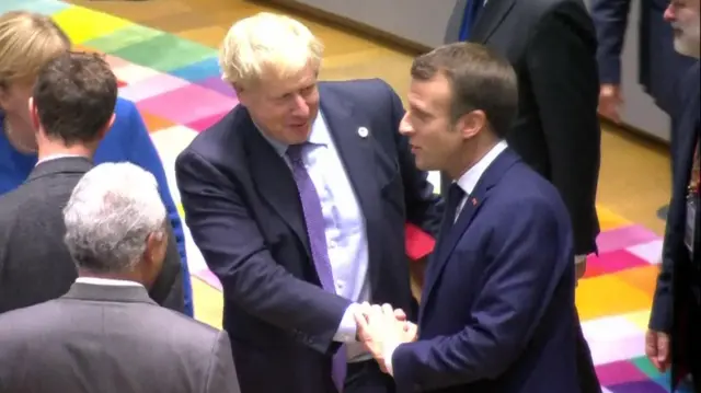 Boris Johnson and Emmanuel Macron